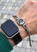 Adjustable Silver Tone Bracelet - D9