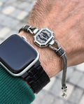 Adjustable Silver Tone Bracelet - D6